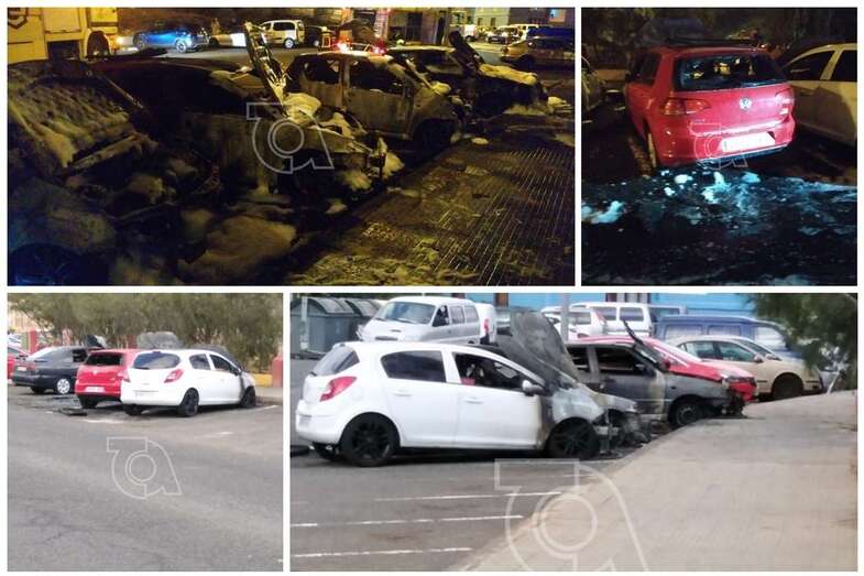 Estado en que quedaron los vehículos afectados (Foto TA)